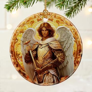 Imagem de Ornamento de Arcanjo Miguel | Enfeites de Natal, Decorações de Árvore de Natal, Decoração de Férias, Decoração de Anjo Guerreiro | Presentes Religiosos, Presentes Cristãos | Presente Fiel, Presente de