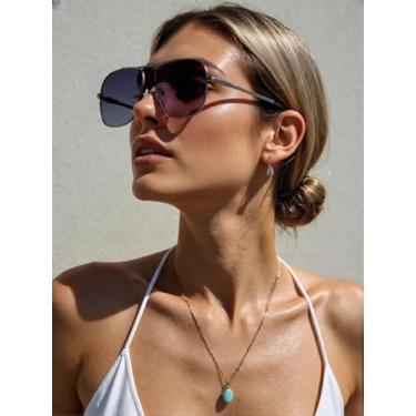 Imagem de Óculos de sol polarizados para homens e mulheres, vintage, oval, aviador, para dirigir, para pesca, óculos de sol de metal, Bronze/cinza