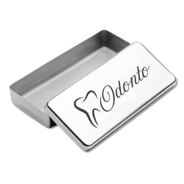 Imagem de Estojo Inox Autoclavavel Personalizado a Laser Odontologia - LOVE SAUD