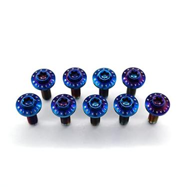 Imagem de Parafusos de montagem de discos de freio dianteiro Arashi para Yamaha YZF R1 2004-2006 2015-2021, R6 17-20, MT10 FZ10 16-20, FZ1 06-15, VMAX 1700 09-16 Parafusos Torx cônicos de titânio M6x20. 0, azul