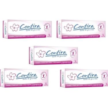 Imagem de Teste De Gravidez Kit com 5 Confira em tira