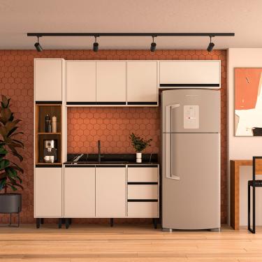 Imagem de Cozinha Modulada 4 Peças sem Pia Koya Politorno - Creme