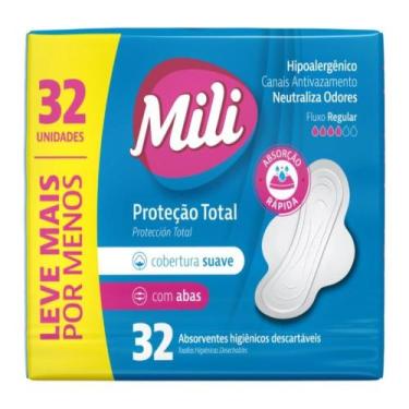 Imagem de Absorvente Mili Protetor Total Suave com Abas - Embalagem com 32 Unida