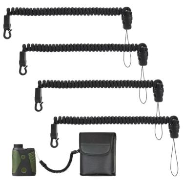 Imagem de NBEADS 4 peças de cordão de telêmetro, cordão destacável para telêmetro de poliéster tiras elásticas para caça, pesca, montanhismo, acampamento, acessórios, 26 x 0,59 cm, preto