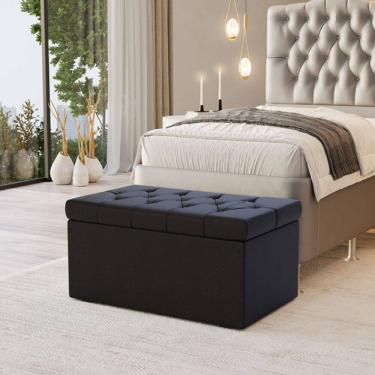 Imagem de Calçadeira Baú Sagitarius Para Cama de Solteiro 90cm no Tecido Courino - Agilidade e Elegância Aradecor