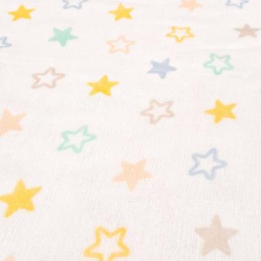 Imagem de Kit 6 Fraldas De Pano Dupla Dohler 70cm 100%Algodão Estrelas