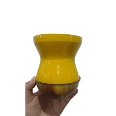 Imagem de Copos de Mate,Cuia Chimarrao Cuia de Madeira Imbuia Tratada para Chimarrão Premium(Amarela madeira)