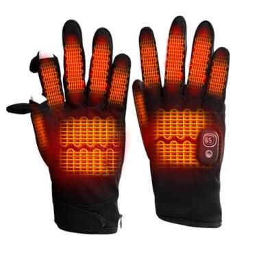 Imagem de Luvas Aquecidas 2 Em 1 Para Homens E Mulheres, Conversíveis (dedos Inteiros/meio Dedo), Recarregáveis, Para Inverno — Presente De Natal Para Trabalho, Jogos, Ciclismo E Esqui(XX-Large)