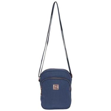 Imagem de Bolsa Feminina Tiracolo Pequena Up4You Prática Compacta, Marinho