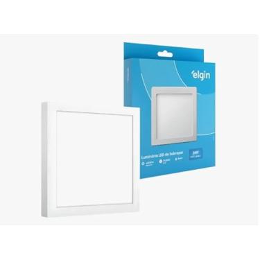 Imagem de Luminária Plafon Led Sobrepor 24w 6500k Quadrada Branco Teto