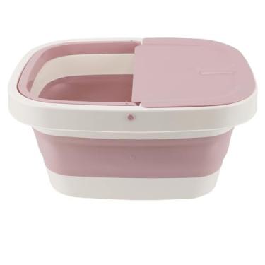 Imagem de Generic Bacia do Banho do pé, Banho de Imersão pé da Tampa Destacável da Roda Pontos Massagem Portátil para o Pedicure (Rosa)