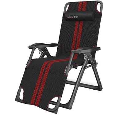 Imagem de Espreguiçadeira de jardim, espreguiçadeira dobrável, reclinável de gravidade zero, espreguiçadeira de terraço, dobrável, ajustável, confortável, extra larga