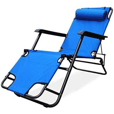 Imagem de Espreguiçadeira de jardim, espreguiçadeira, dobrável, dobrável, reclinável, resistente à ferrugem, pátio, gravidade zero, cadeira reclinável portátil