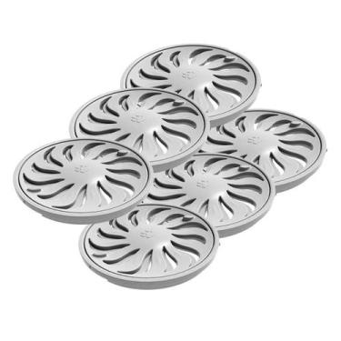 Imagem de Kit 6 Un Grelha Abre/Fecha Redonda Branca Dn100 Tigre