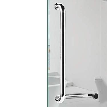 Imagem de Maçaneta de porta de vidro de chuveiro de aço inoxidável, distância do furo 385 mm + 185 mm, 425 mm + 255 mm conjuntos de maçanetas adequadas para chuveiros (tamanho: 385 mm + 185 mm)