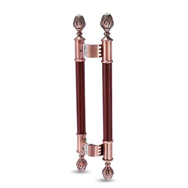 Imagem de Puxadores e puxadores de porta de aparência antiga com acessórios, garagem de loja, ferragens de maçaneta deslizante estilo europeu, maçaneta de porta externa lisa/estilo 3/80 cm/31,4 pol