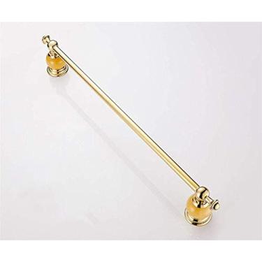 Imagem de LUOFDCLDDD Toalheiro, toalheiro de aço inoxidável de polo único dourado, barra de toalha longa para banheiro, cozinha, escritório/E/diâmetro 83 cm (33 polegadas)