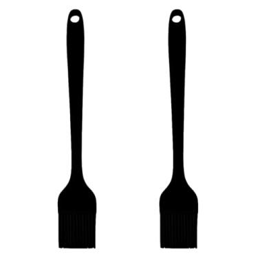 Imagem de Dwlire Pincel de silicone para pastelaria, 2 peças, para molho marinado de carne, escova de alimentos resistente ao calor, molho de manteiga de óleo para churrasco, sobremesas, salsichas, cozinhar