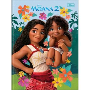 Imagem de Caderno Moana TILIBRA Universitário BROCHURA - 80 Folhas (Azul Fundo Flor)
