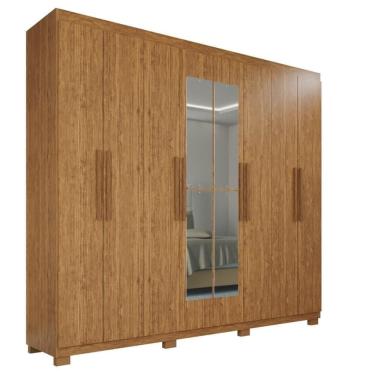 Imagem de Guarda-roupa Casal 100% Mdf 8 Portas E 4 Gavetas Heros Com Espelho
