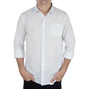 Imagem de Camisa Social Masculina Ogochi ML Essencial Slim Branca - 00-Masculino
