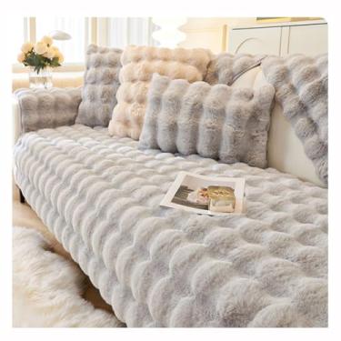 Imagem de SPXMQSS Capa para sofá, capa de sofá seccional, antiderrapante, universal, em forma de L, protetor de sofá grosso, capa de sofá de canto, protetor de móveis, lavável, B, 90 x 180 cm