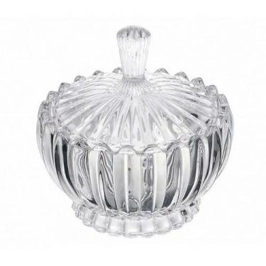 Imagem de Potiche Decorativo de Cristal Com Tampa Geneva 11x11cm 25532 - Wolff -