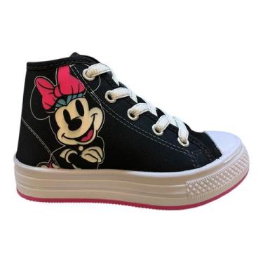 Imagem de Tenis Infantil Menina Disney Personagem Minnie Botinha Cano Alto Casua