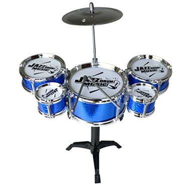 Imagem de Generic Conjunto de Tambor Infantil, Plástico Abs, Alumínio, Durável, Instrumento de Percussão, Brinquedo para Entusiastas da Música, Kit de Tambor Colorido