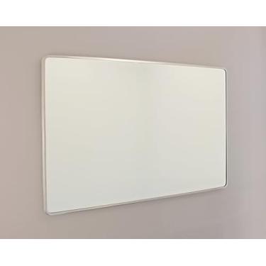 Imagem de Espelho de parede Austin Farmhouse 61 cm x 91 cm sobre a pia espelho de banheiro, espelho de banheiro de vidro temperado "prata", ótimo para corredor/entrada/quarto, pendurado horizontal/retrato