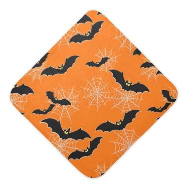 Imagem de Burbuja Toalha de banho de bebê Bats Webs - Toalha com capuz de musselina macia e absorvente para recém-nascidos, 76 x 76 cm