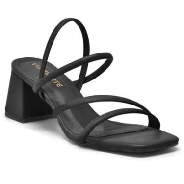 Imagem de Sandália Feminina Salto Bloco Preto Via Marte 171-029-01-Feminino