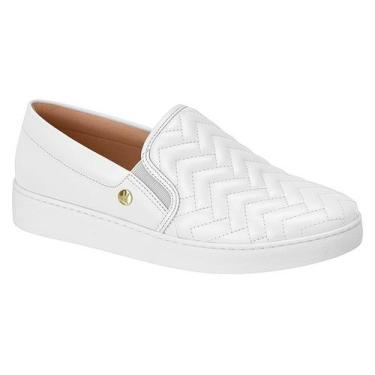 Imagem de Tênis Feminino Vizzano Casual Slip oN Matelassê Conforto, Branco off, 