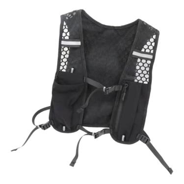 Imagem de kowaku Mochila de hidratação para corrida com faixa refletora, bolsa para reservatório de água, mochila para caminhadas, ciclismo, corridas e escaladas, Preto