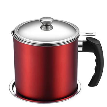 Imagem de Pot de Filtro Óleo Container Armazenamento Aço Inoxidável com Malha Fina para Armazenar Fritura e Gordura Cozinha Lata B