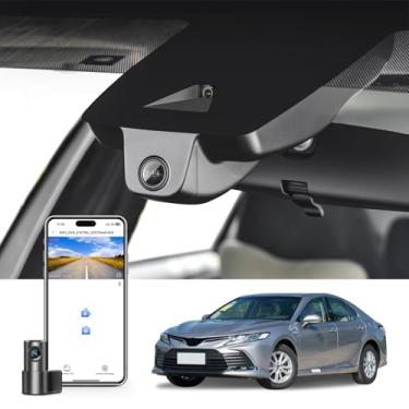 Imagem de Mangoal Câmera frontal 4K e traseira 1080p Dash Cam personalizada para Toyota Camry Gen8 XV70 2018 2019 2020 (modelo B), LE L XLE SE XSE Sedan 4D, visual OEM integrado, vídeo UHD 2160P, aplicativo e