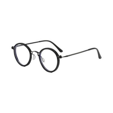 Imagem de Óculos Unissex Retrô Anti Luz Azul Para Computador Com Lentes Transpar