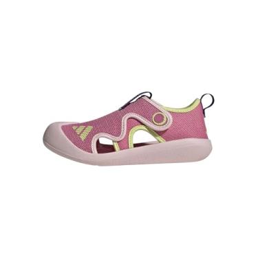 Imagem de adidas Sandália infantil unissex Altaventure 3 Slide, Rosa claro/fusão rosa/limão, 11 Little Kid