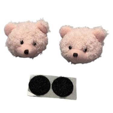 Imagem de Dynwave Conjunto de 2 enfeites para capacete, acessórios decorativos fofos para mulheres e meninas, ideais para ciclismo, motociclismo e snowboard, Rosa