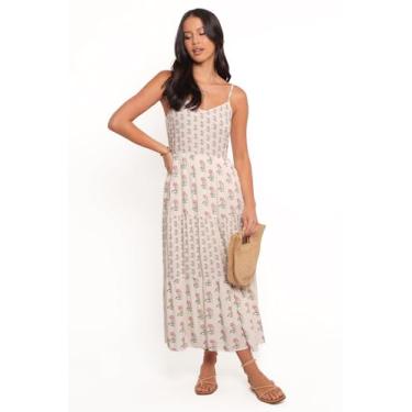Imagem de Petal & Pup Vestido feminino eco midi-branco-rosa, Branco/Rosa, GG