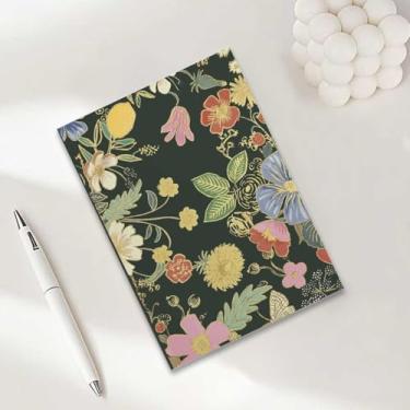 Imagem de Caderno de flores, caderno A5 para anotações de escritório, agenda de 21 x 14,7 cm, agenda de viagem, presentes para amantes de flores