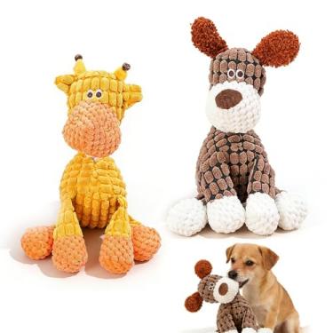 Imagem de Brinquedo indestrutível para cães, 2026, brinquedos de pelúcia duráveis para mastigadores agressivos, brinquedo de mastigação estridente para cães pequenos, médios e grandes, brinquedos para dentição