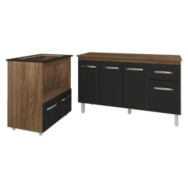 Imagem de Armário Gabinete Camila 138 Cm Com Tampo Tampão E Balcão Evelyn Para C