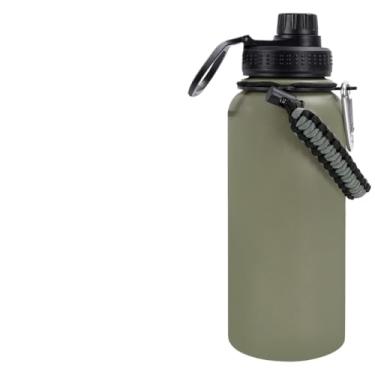 Imagem de Caneca Térmica Inox 1000ml 1 Litro - Aço Inoxidável 18/8, Isolamento a Vácuo, Ideal para Café e Água(Verde Azeitona 1000ml)