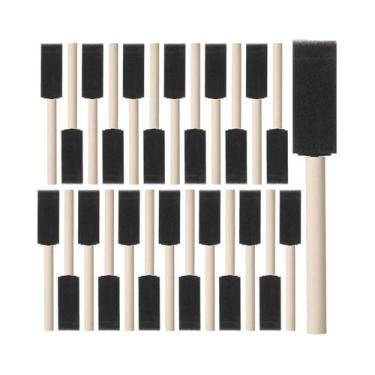 Imagem de Conjunto De 10 Pincéis De Esponja Com Cabo De Madeira Para Pintura Em 