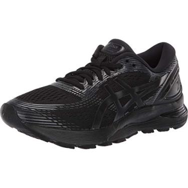 Imagem de ASICS Tênis de corrida masculino Gel-Nimbus 21, Preto/preto, 42