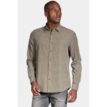 Imagem de Camisa Aramis Manga Longa Move Slim em Veludo Cotelê Cinza-Masculino