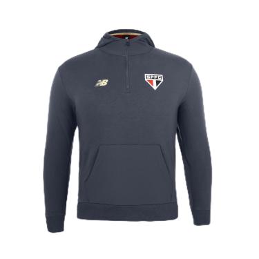 Imagem de Casaco Com Capuz Masculino Nb Viagem Spfc 2025, Masculino, Cinza Blacktop/Bordô Mercúrio Vermelho, G