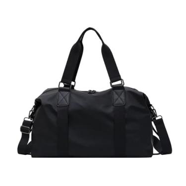 Imagem de SKXMOD Bolsa de ginástica feminina masculina bolsa de ginástica esportiva bolsa de viagem de ombro à prova d'água nylon Outddor bolsa de ginástica, Preto, One Size