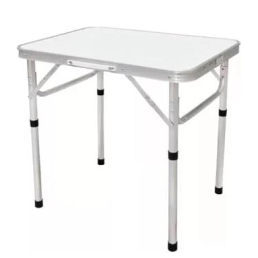 Imagem de Mesa Dobrável Portátil Vira Maleta Camping Praia 60x45cm
